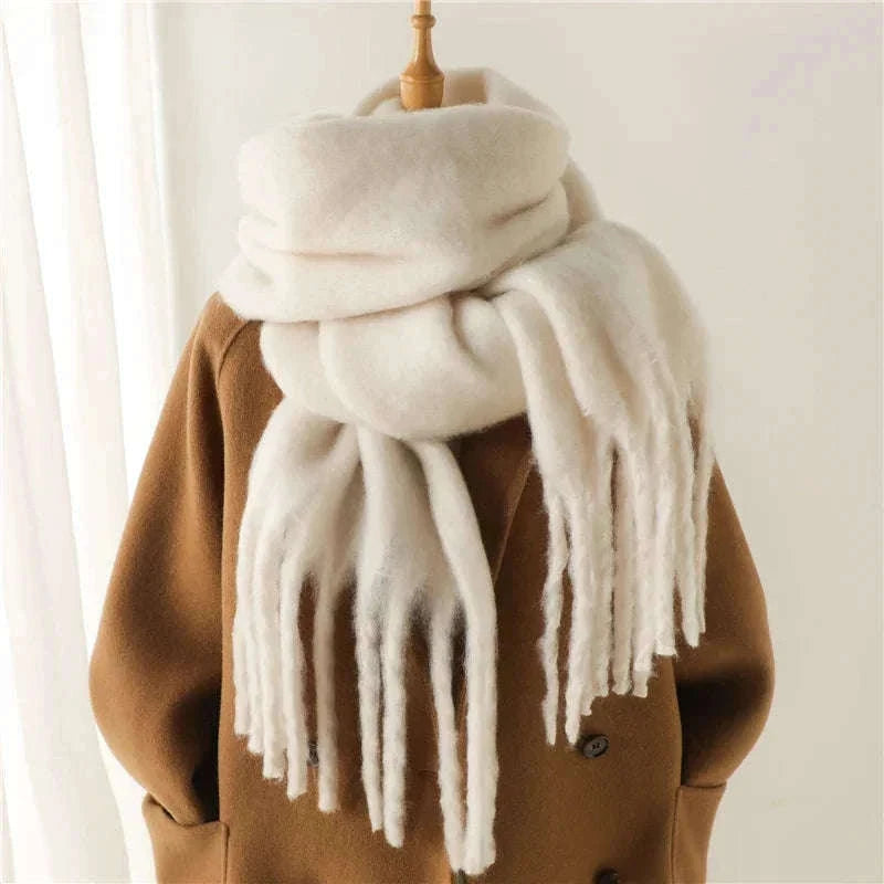 Winter Scarf for Women Cashmere-Feel Pashmina Wrap-khaki