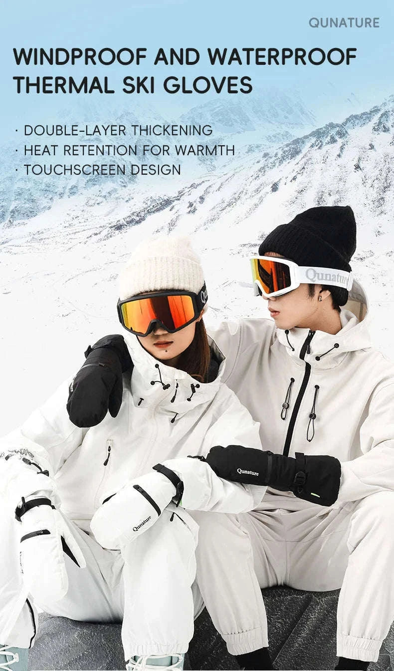 Winter Ski Gloves Waterproof Touchscreen Non-Slip Windproof Warm-014-S345-PK / XL