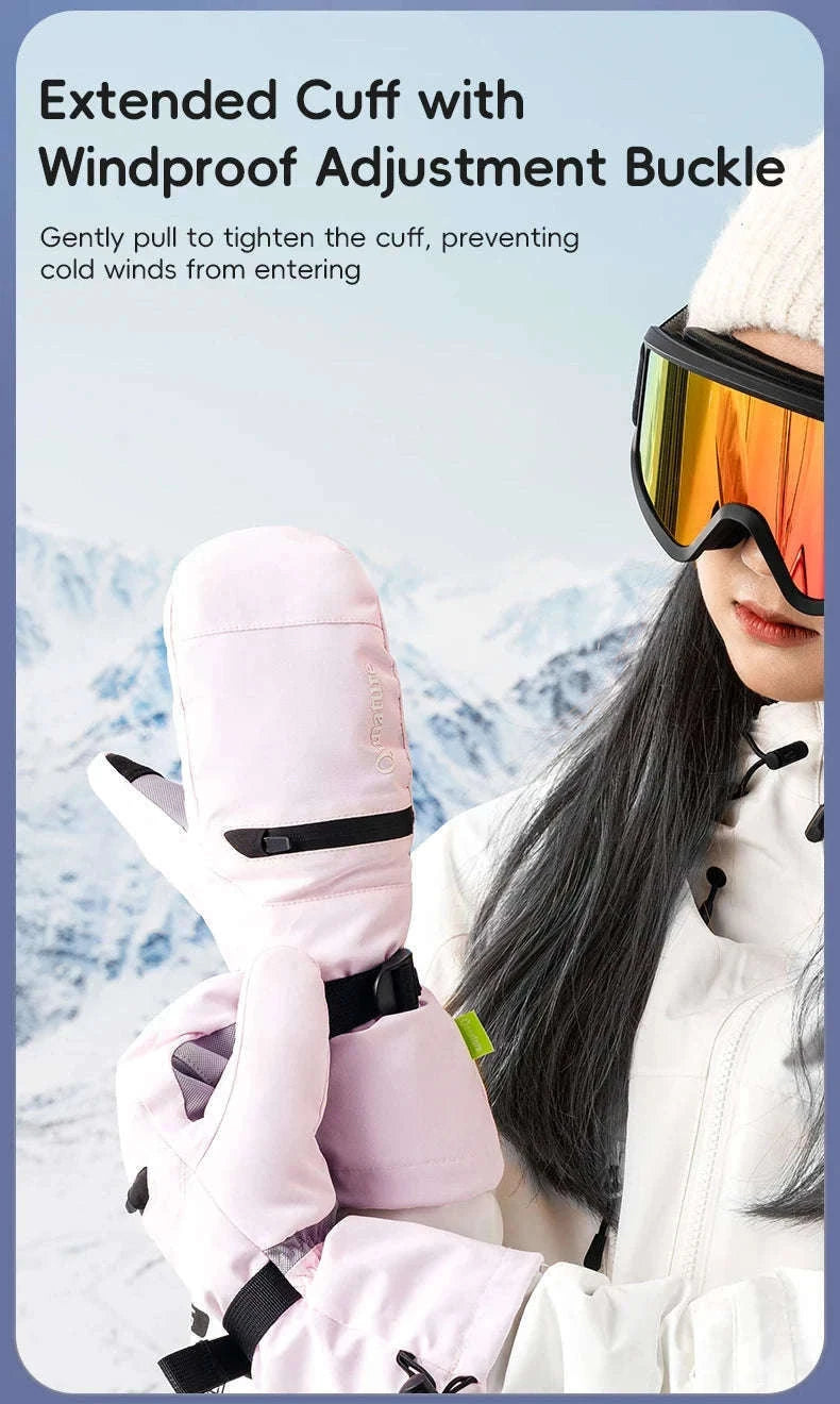 Winter Ski Gloves Waterproof Touchscreen Non-Slip Windproof Warm-014-S345-PK / XL