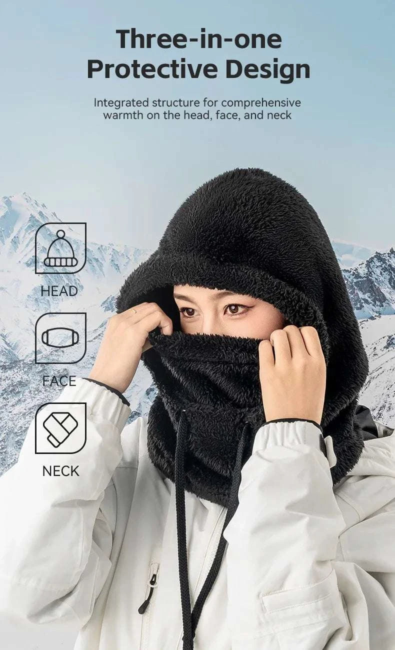 Winter Ski Mask Balaclava Full Face Fleece Hood Neck Warmer-014-YPP100-PK / L