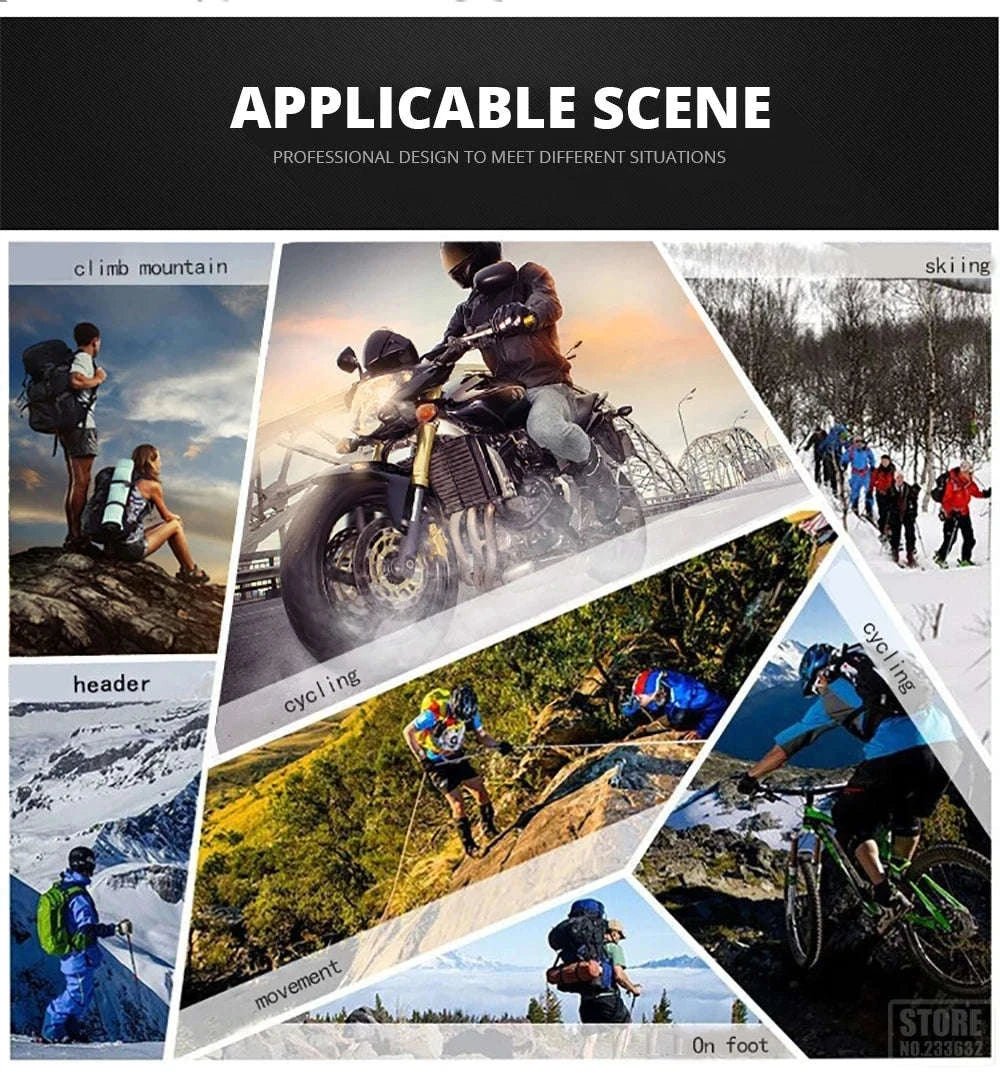 Winter Warm Motorcycle Gloves for Outdoor Riding-WN-04 Red / L