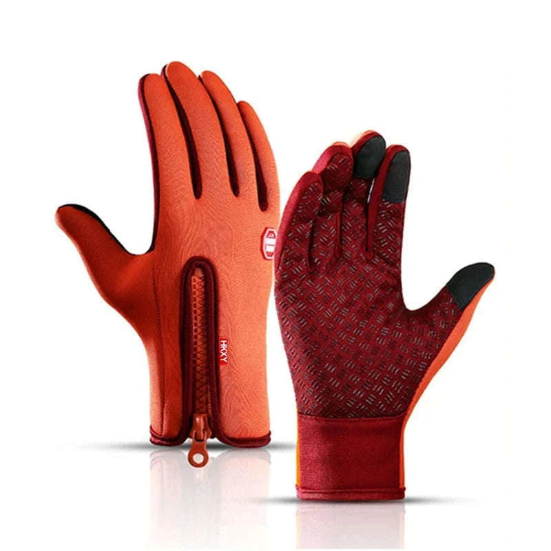 Winter Warm Touchscreen Cycling Gloves for Cold-Weather Control-Upgrade Orange / S