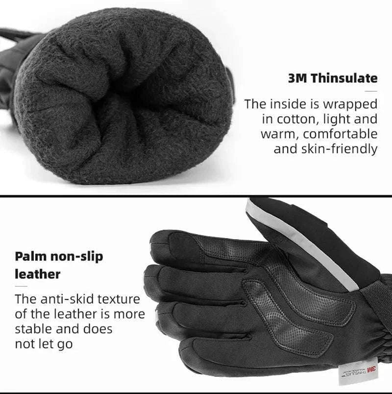 Winter Waterproof Ski & Motorcycle Gloves with Thermal Insulation-16410241 / XL