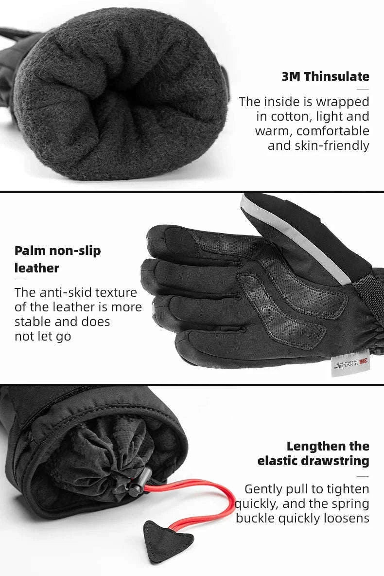 Winter Waterproof Ski & Motorcycle Gloves with Thermal Insulation-16410241 / XL