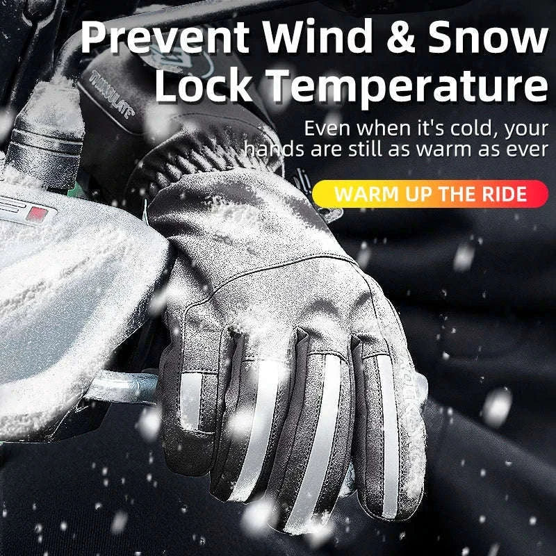 Winter Waterproof Ski & Motorcycle Gloves with Thermal Insulation-16410241 / XL