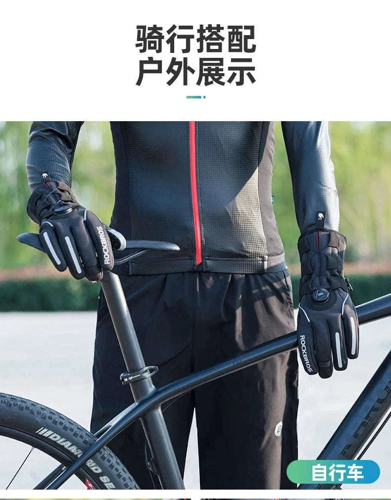 Winter Waterproof Thermal Gloves with Touchscreen Grip for Cycling-S212 / M