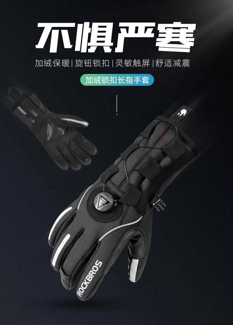Winter Waterproof Thermal Gloves with Touchscreen Grip for Cycling-S212 / M