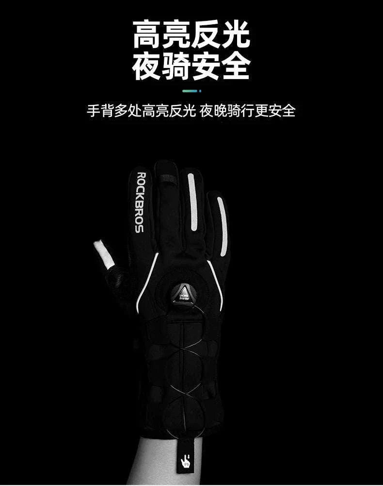 Winter Waterproof Thermal Gloves with Touchscreen Grip for Cycling-S212 / M