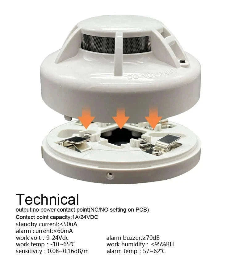 Wire Heat Detector 9-24V DC with NC/NO Relay Output-China Mainland