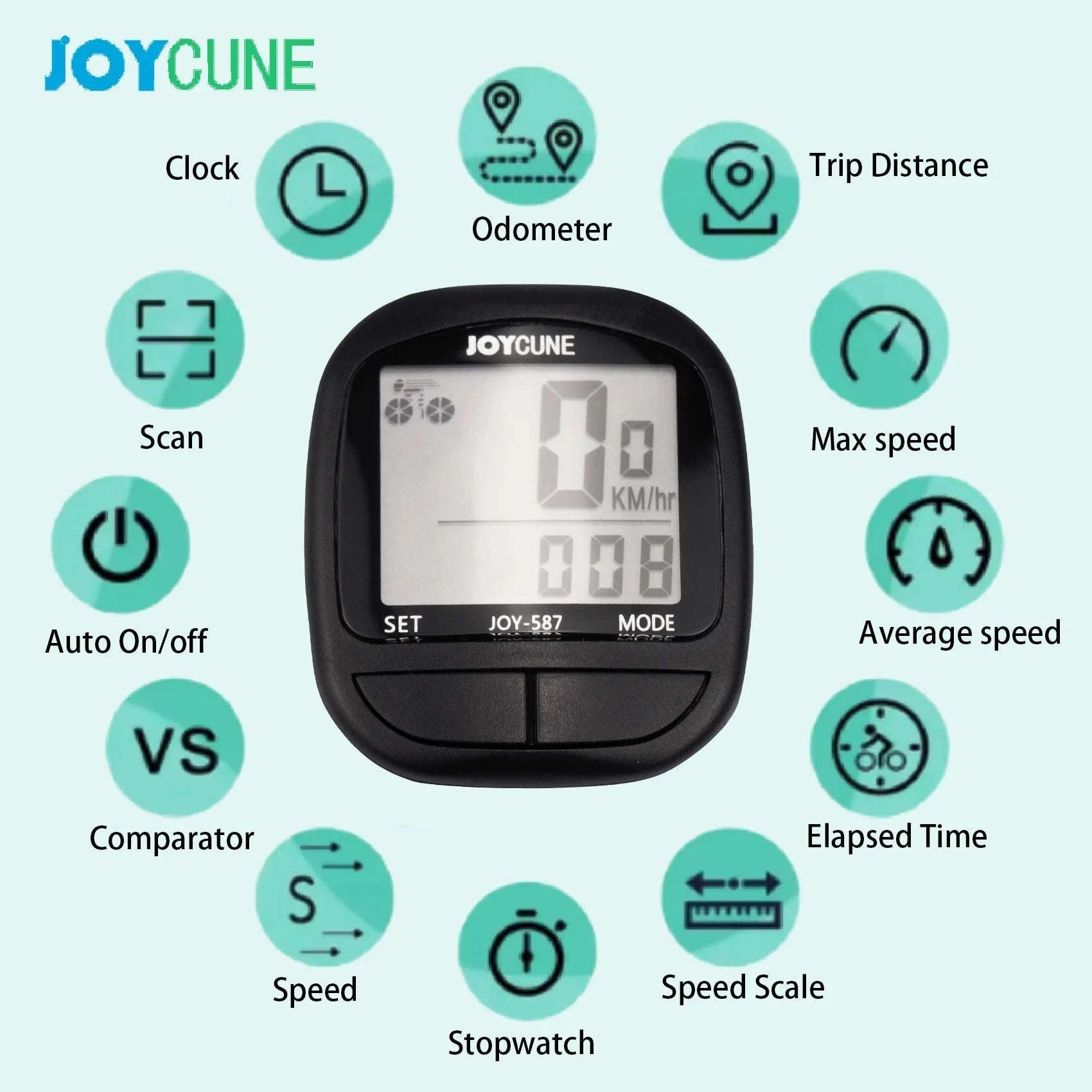 Wired Waterproof Bike Computer-Black