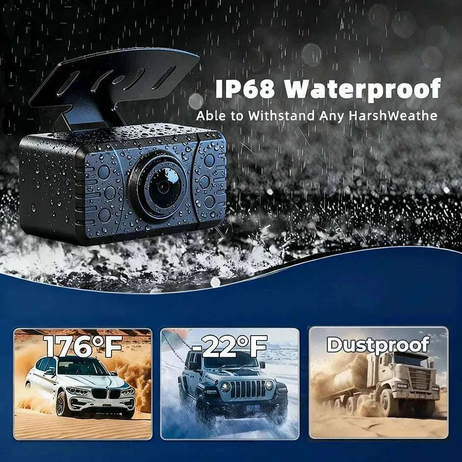 Wireless 1080P Backup Camera with 4.3" Monitor for Cars & RVs-12V Monitor with Cam