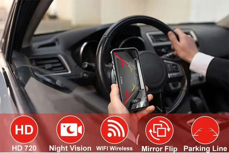 Wireless 1080P HD Car Reverse Camera with WiFi & Night Vision-WIFI-X