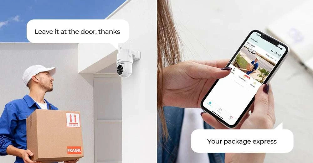 Wireless 3MP Solar Security Camera with PTZ, Color Night Vision-United States