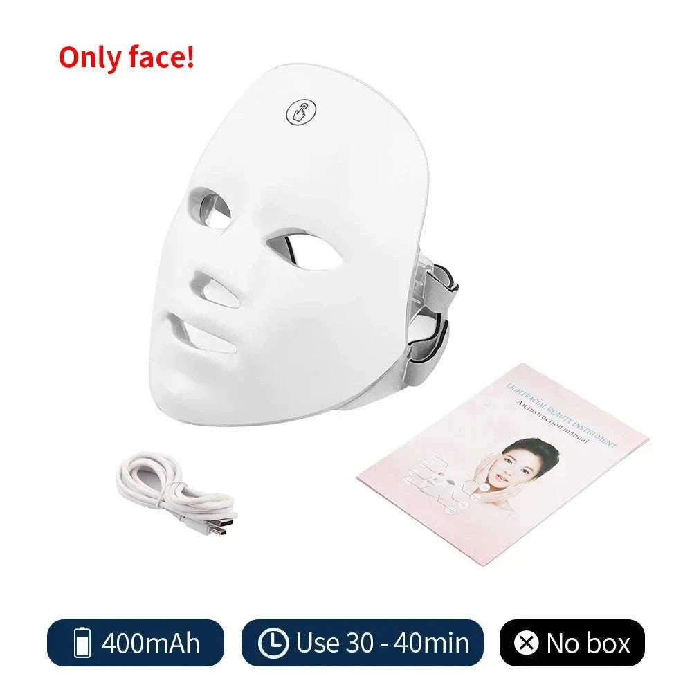 Wireless 7-Color LED Face and Neck Beauty Mask-neck