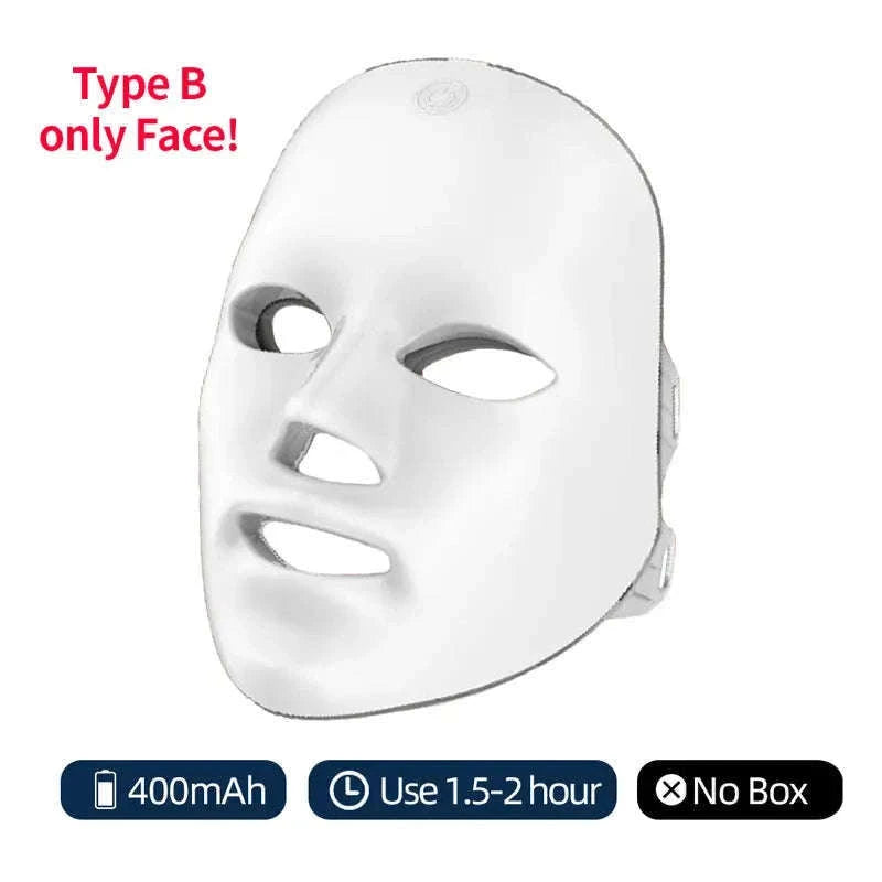 Wireless 7-Color LED Face and Neck Beauty Mask-neck