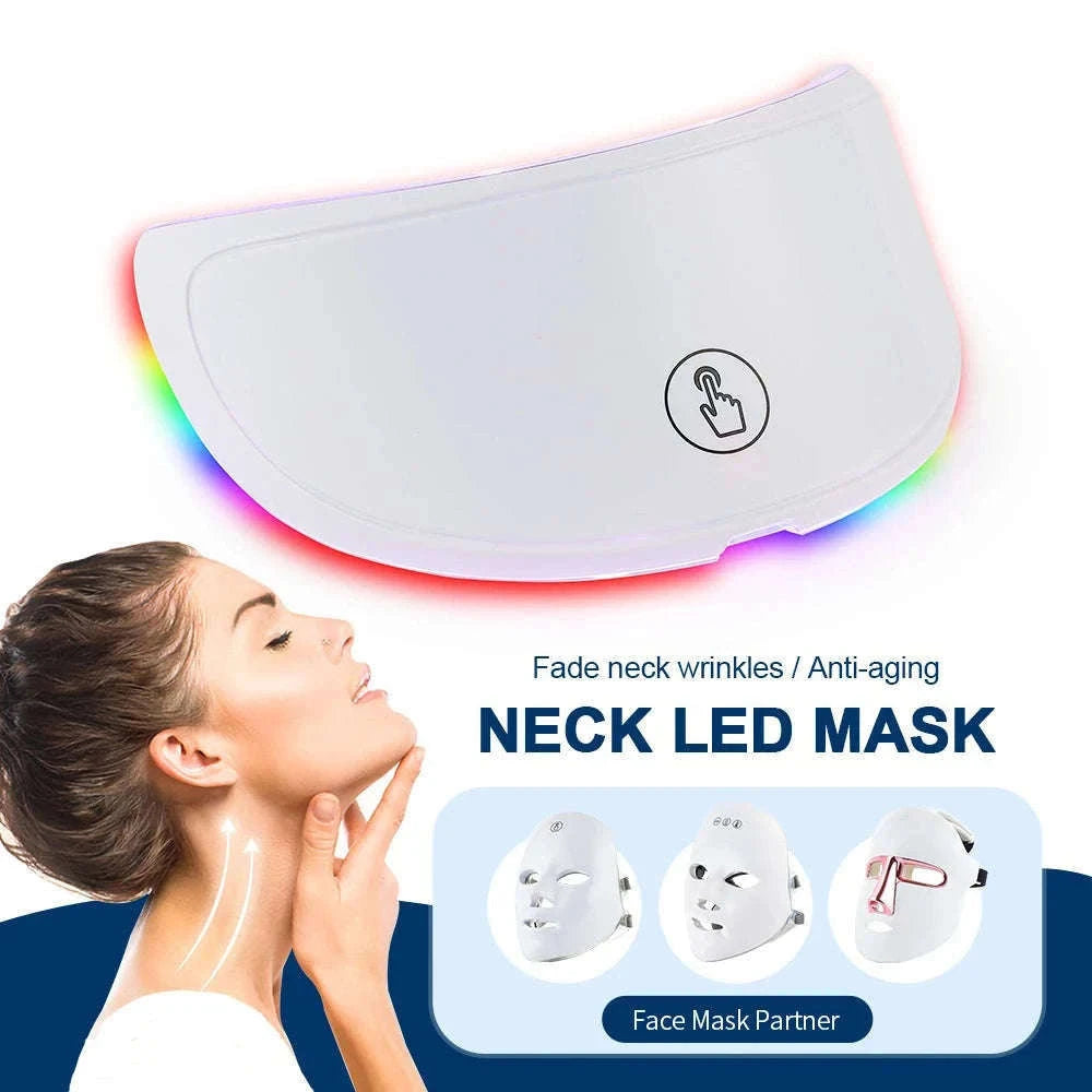 Wireless 7-Color LED Face and Neck Beauty Mask-neck