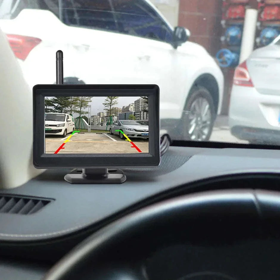 Wireless Backup Camera with 4.3" Monitor Night Vision for Vehicles-4.3in wireless kit