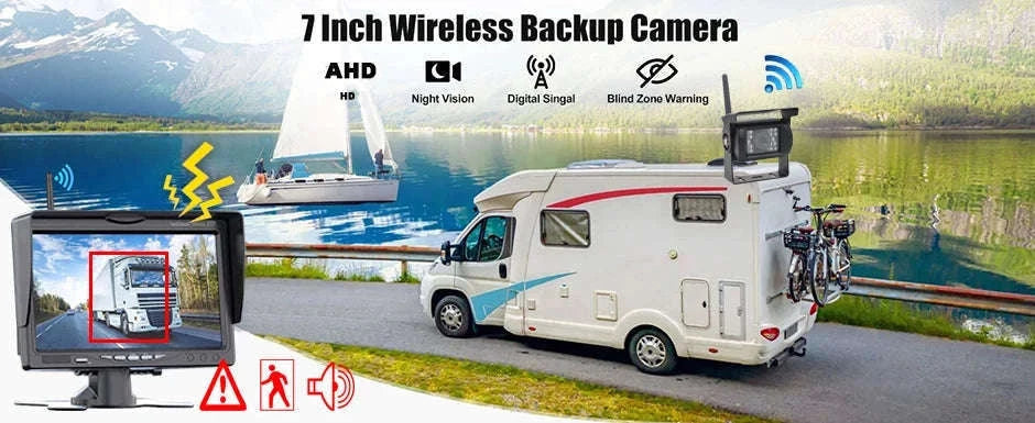 Wireless Backup Camera with 7 Inch Monitor AHD 1080P-BSD Wireless 7 inch / China Mainland