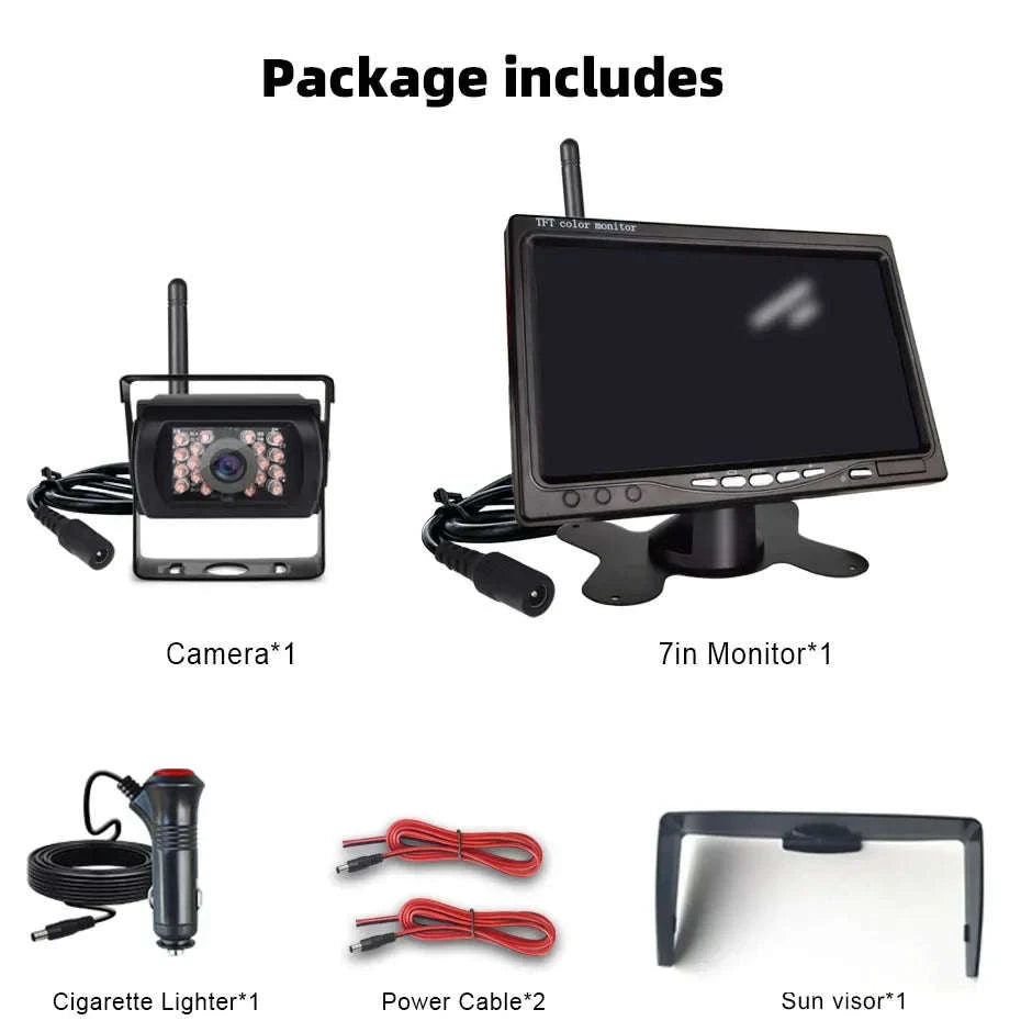 Wireless Backup Camera with 7 Inch Monitor AHD 1080P-BSD Wireless 7 inch / China Mainland