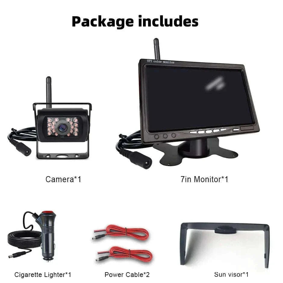 Wireless Backup Camera with 7 Inch Monitor AHD 1080P-BSD Wireless 7 inch / China Mainland