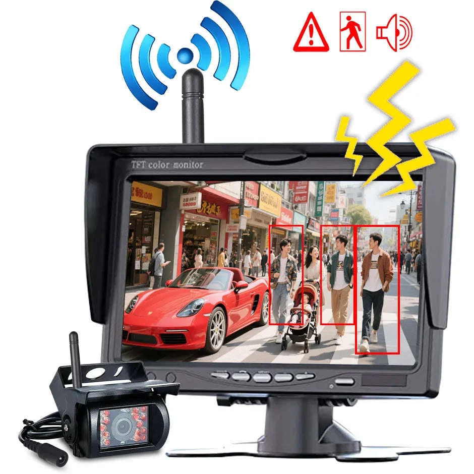 Wireless Backup Camera with 7 Inch Monitor AHD 1080P-BSD Wireless 7 inch / China Mainland