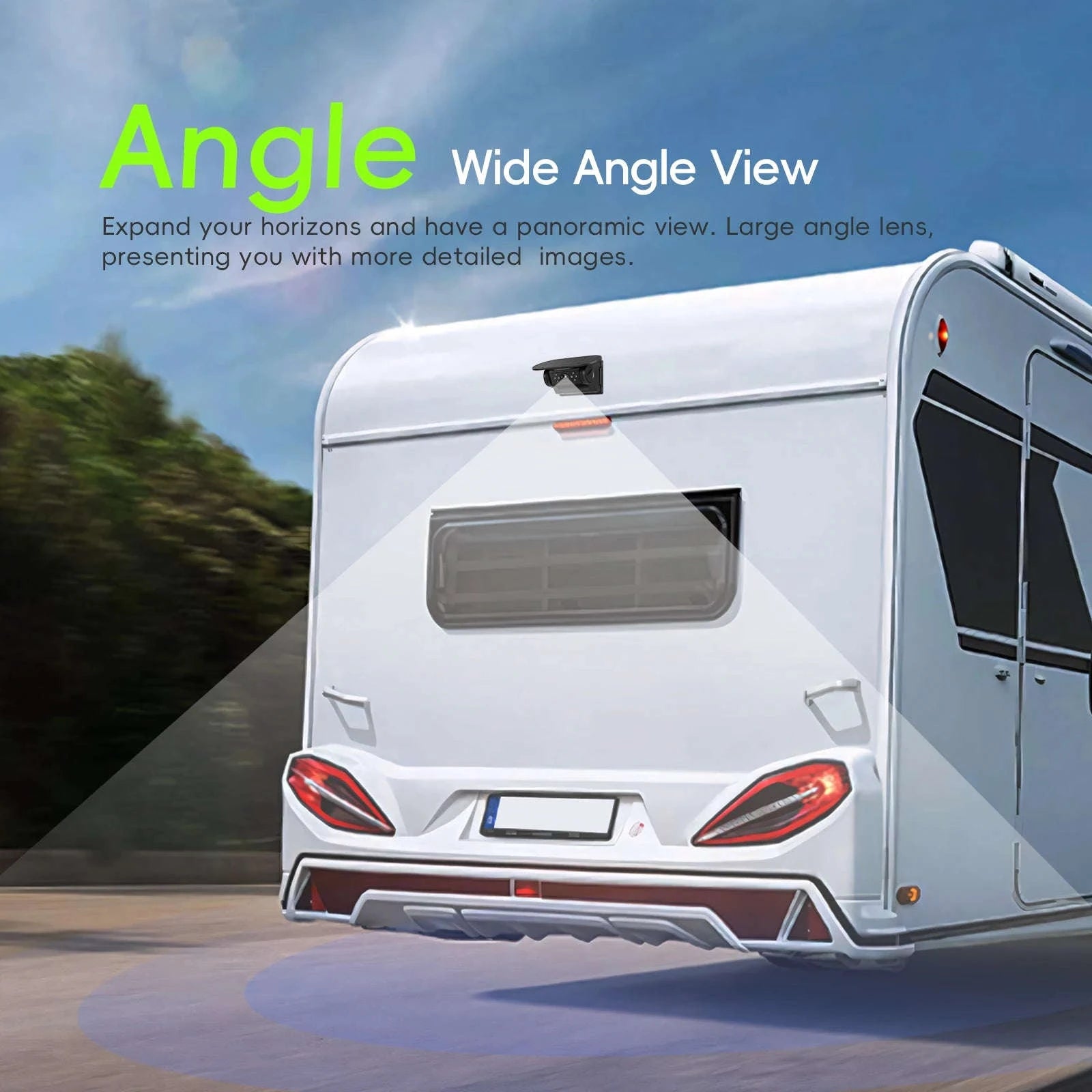Wireless Backup Camera with Waterproof Magnetic Mount, Infrared Night Vision, Solar Charging-Germany
