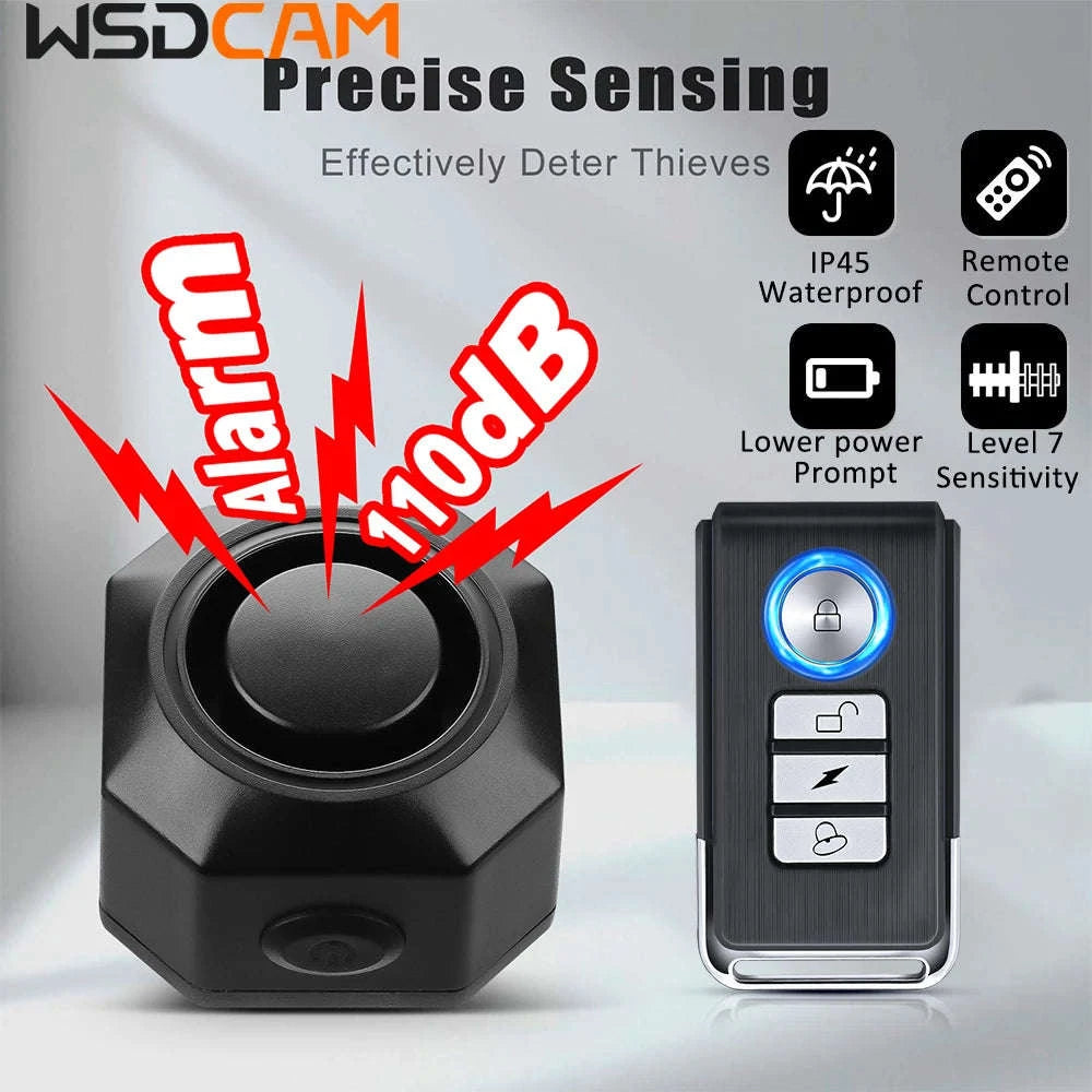 Wireless Bike Alarm with Remote, 110dB Motion Sensor Anti-Theft-B / spain