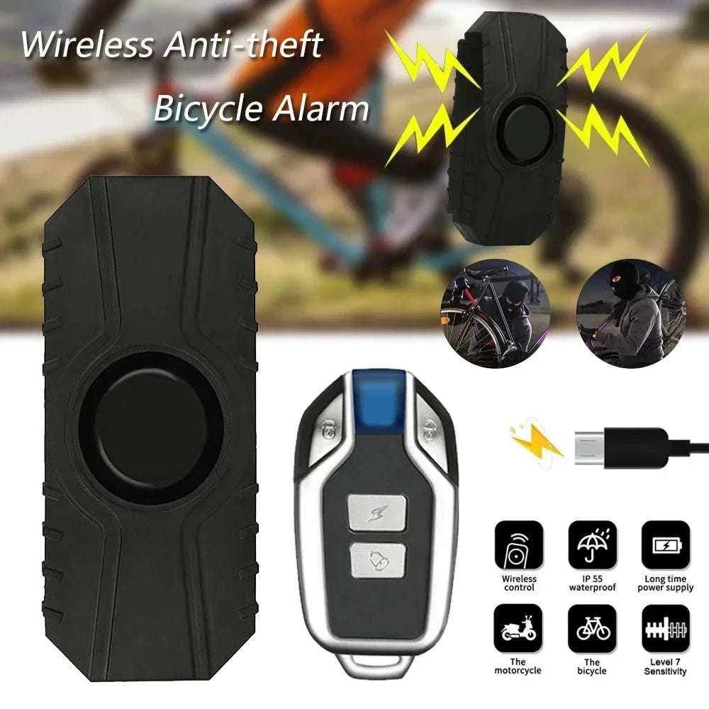 Wireless Bike Vibration Alarm 113dB Waterproof Remote Control-Type 2