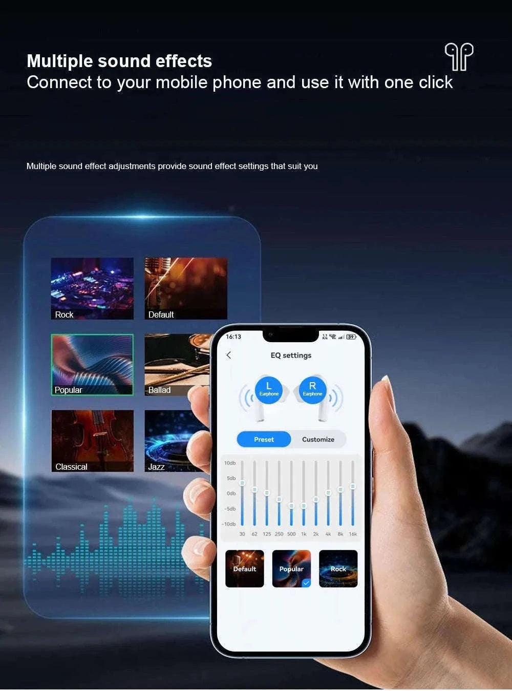 Wireless Bluetooth Earbuds with ANC Noise Cancellation & Touch Case-With Touch Screen AI