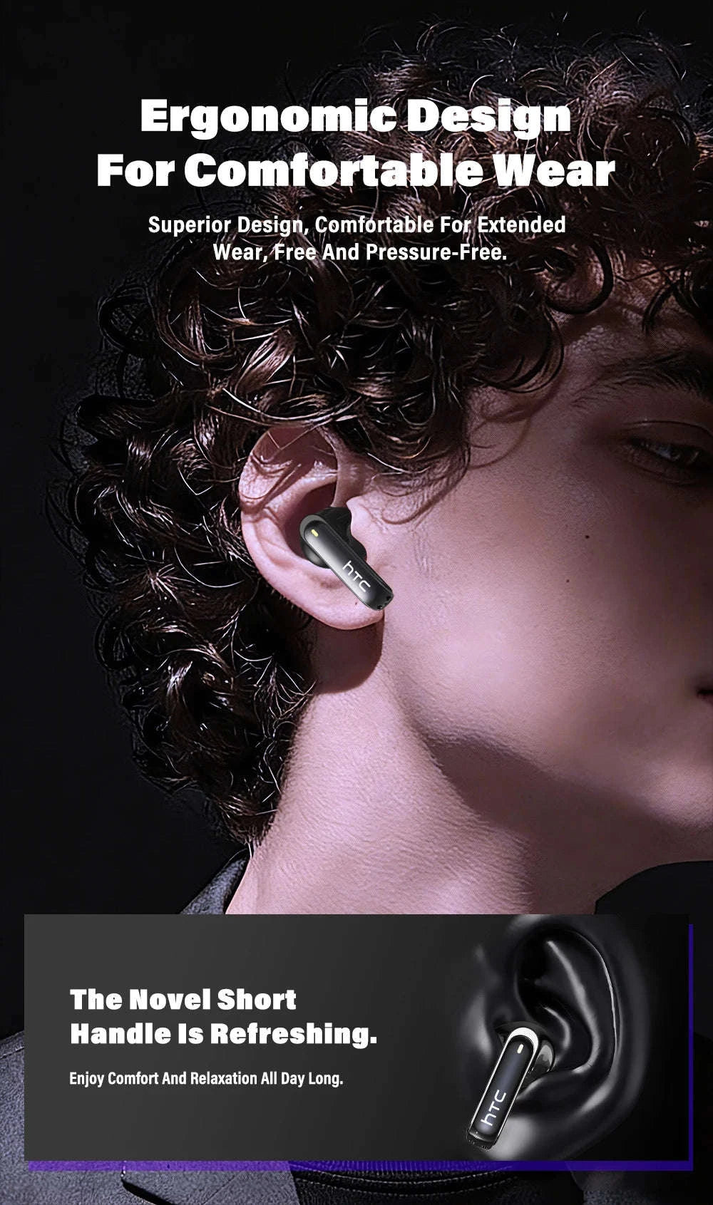 Wireless Bluetooth Earbuds with Noise Cancellation & 30H Battery-black / United States