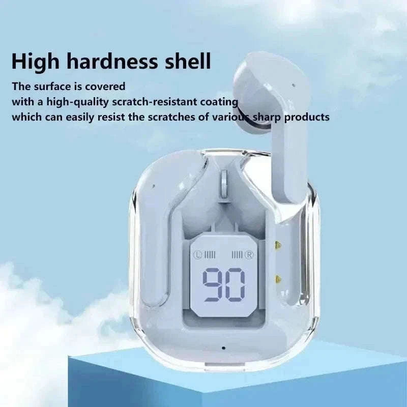 Wireless Bluetooth Earphones with HiFi Sound and LED Display-Blue