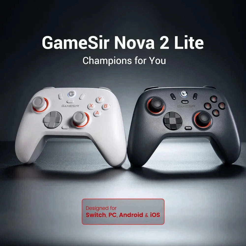 Wireless Bluetooth Game Controller with Hall Effect, 2 Back Buttons, 600mAh Battery-White Set / Russian Federation