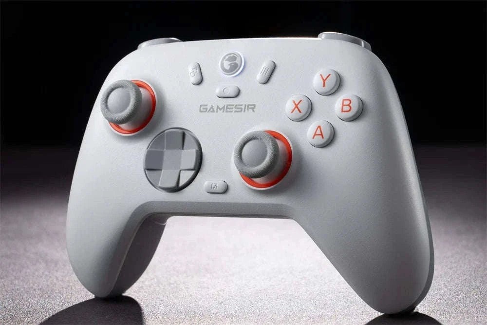 Wireless Bluetooth Game Controller with Hall Effect, 2 Back Buttons, 600mAh Battery-White Set / Russian Federation