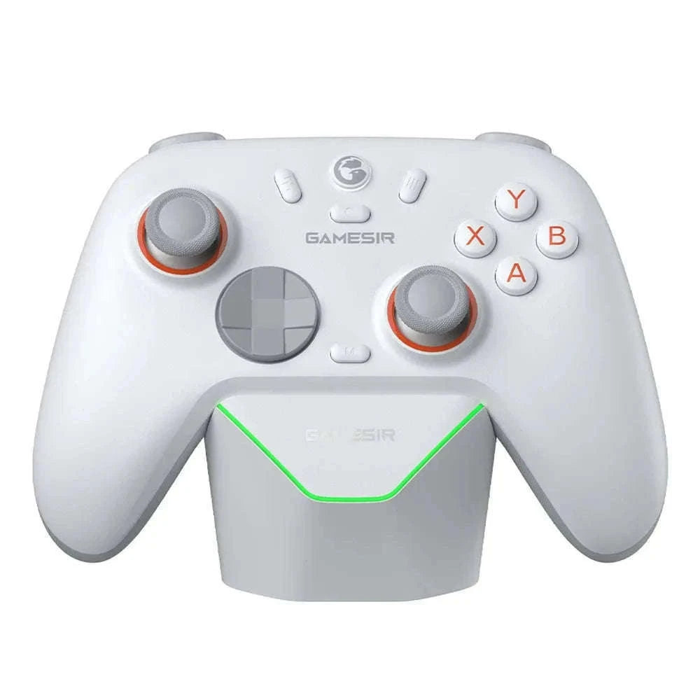 Wireless Bluetooth Game Controller with Hall Effect, 2 Back Buttons, 600mAh Battery-White Set / Russian Federation