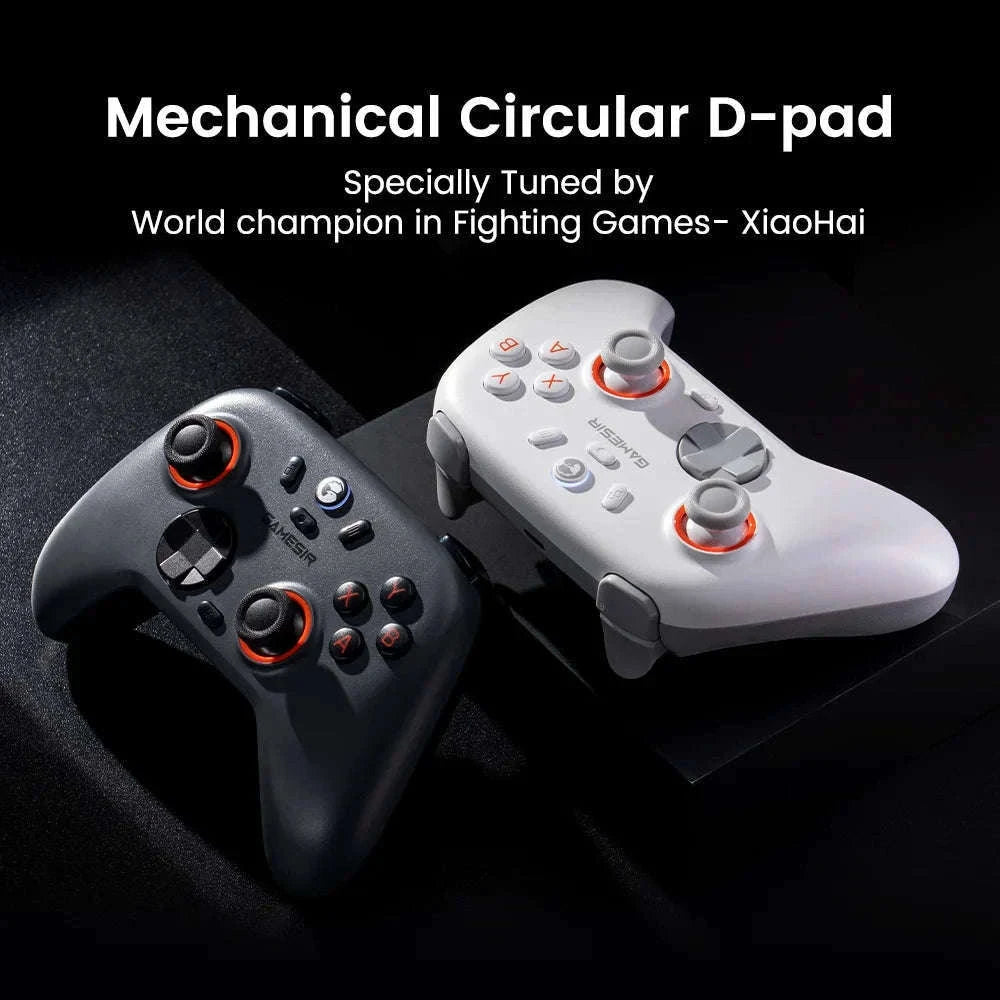 Wireless Bluetooth Game Controller with Hall Effect, 2 Back Buttons, 600mAh Battery-White Set / Russian Federation