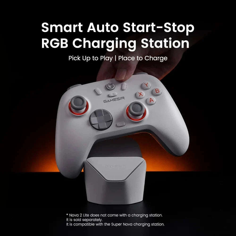 Wireless Bluetooth Game Controller with Hall Effect, 2 Back Buttons, 600mAh Battery-White Set / Russian Federation