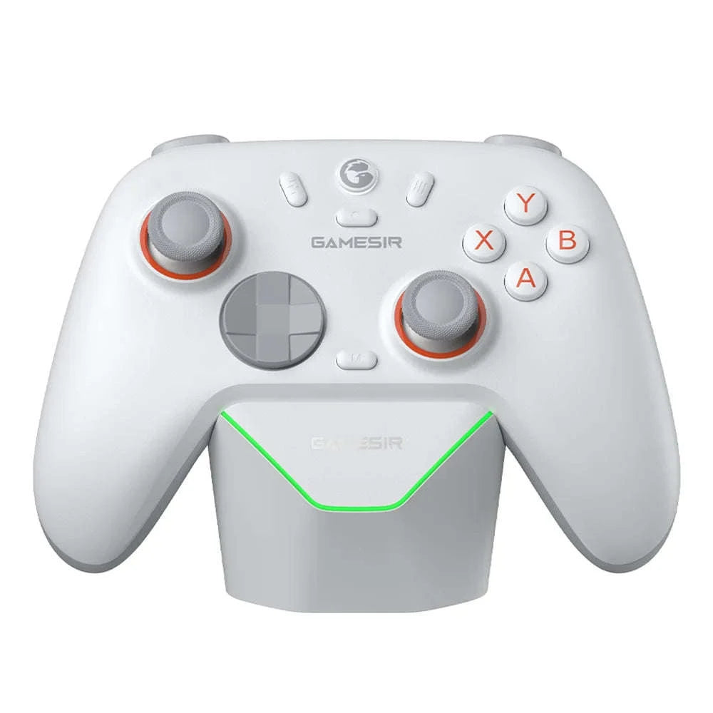 Wireless Bluetooth Game Controller with Hall Effect, 2 Back Buttons, 600mAh Battery-White Set / Russian Federation