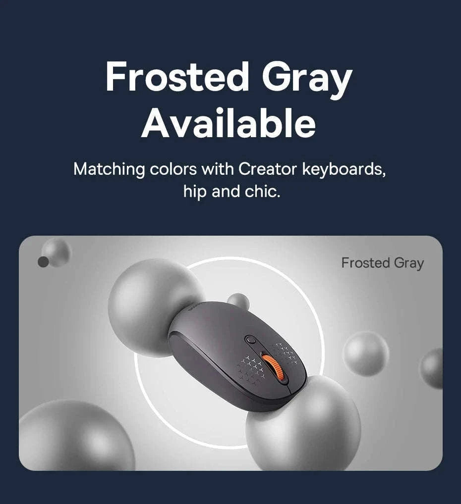 Wireless Bluetooth Mouse with Silent Clicks & Tri-Mode Connection-BT3.0 BT5.0 and 2.4G