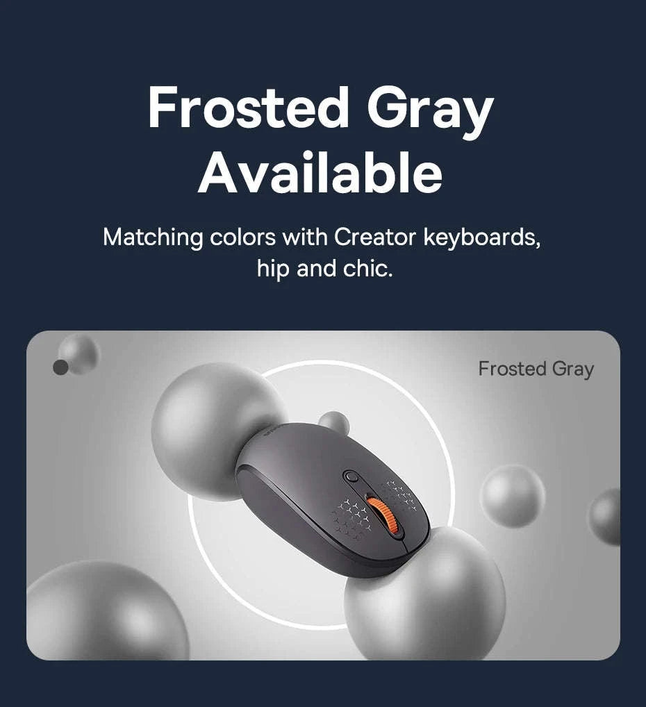 Wireless Bluetooth Mouse with Silent Clicks & Tri-Mode Connection-BT3.0 BT5.0 and 2.4G