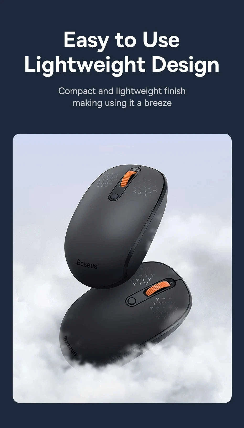 Wireless Bluetooth Mouse with Silent Clicks & Tri-Mode Connection-BT3.0 BT5.0 and 2.4G