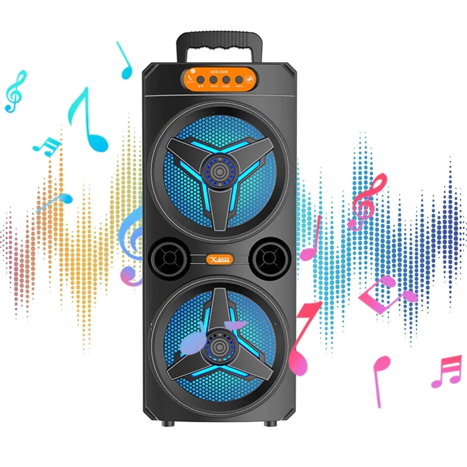 Wireless Bluetooth Speaker with Microphone for Parties and Outdoor Use-United States
