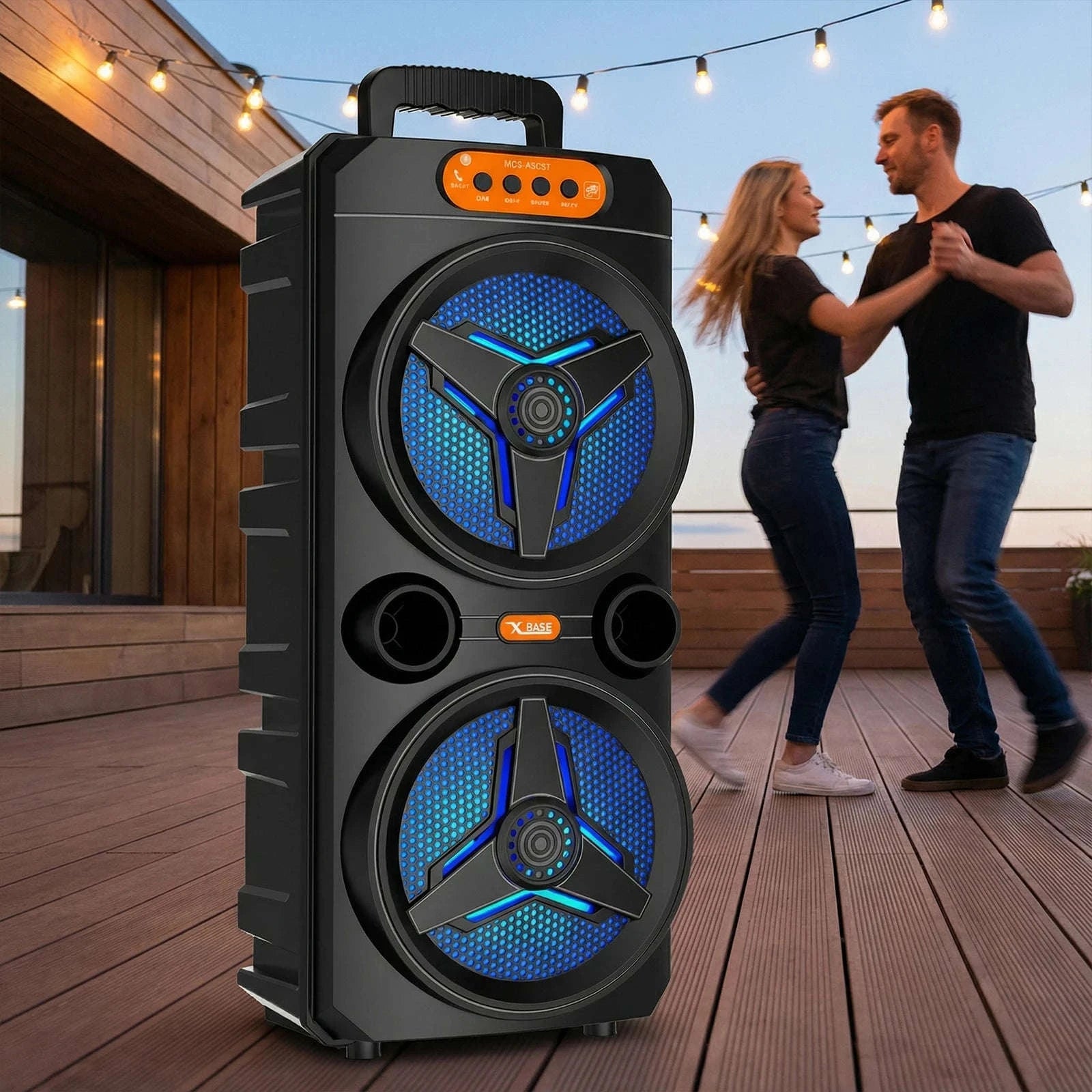 Wireless Bluetooth Speaker with Microphone for Parties and Outdoor Use-United States