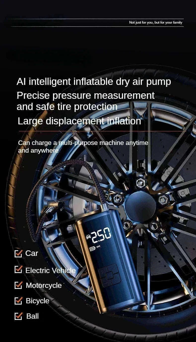 Wireless Car Air Pump Portable Tire Inflator with Display-Wireless / Battery Powered / spain