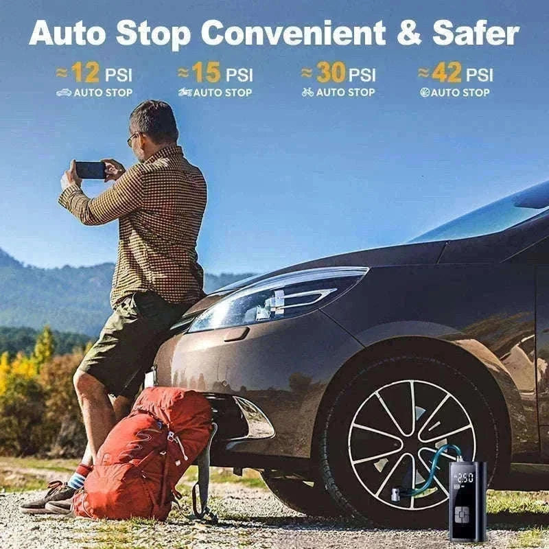Wireless Car Air Pump Portable Tire Inflator with Display-Wireless / Battery Powered / spain