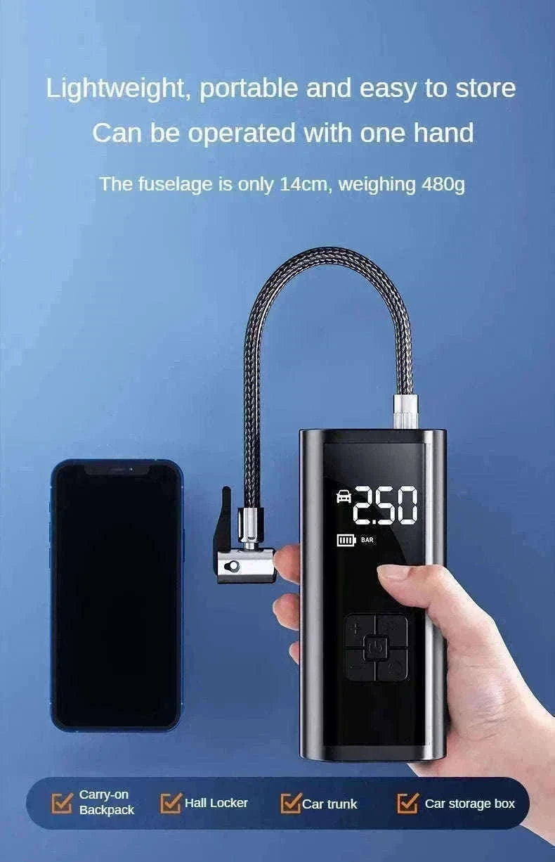 Wireless Car Air Pump Portable Tire Inflator with Display-Wireless / Battery Powered / spain