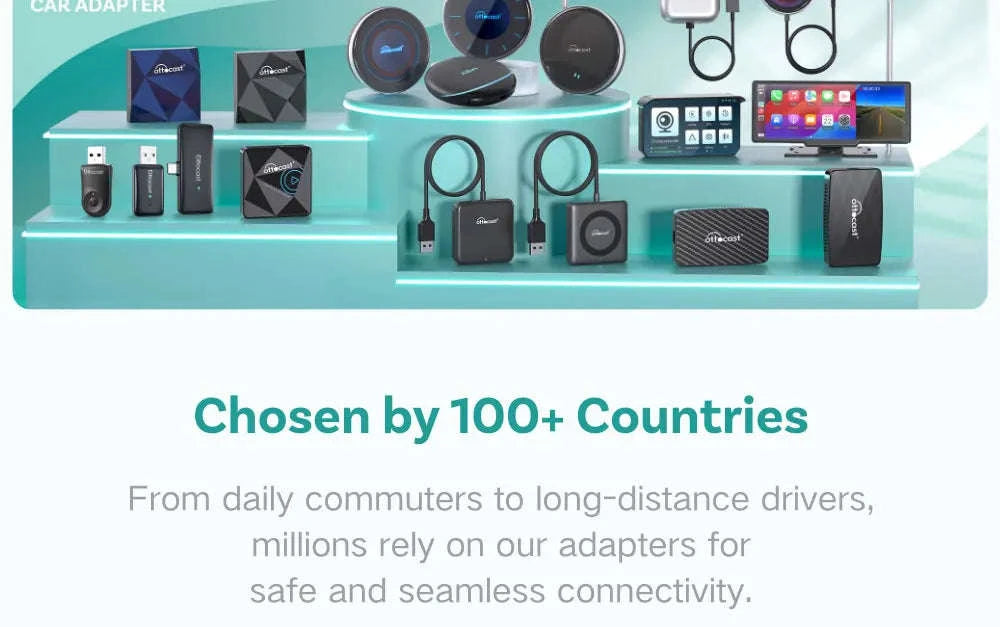 Wireless CarPlay Adapter with 1080P Baby Camera & Backseat Monitor-Cabin Care