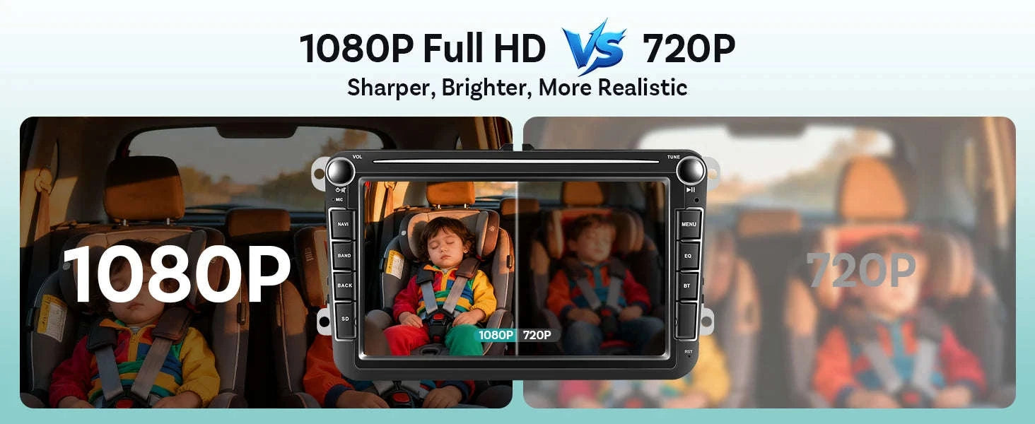 Wireless CarPlay Adapter with 1080P Baby Camera & Backseat Monitor-Cabin Care