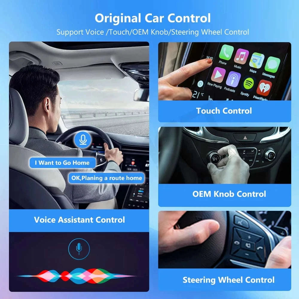 Wireless CarPlay & Android Auto 2‑in‑1 Smart Dongle-black / spain