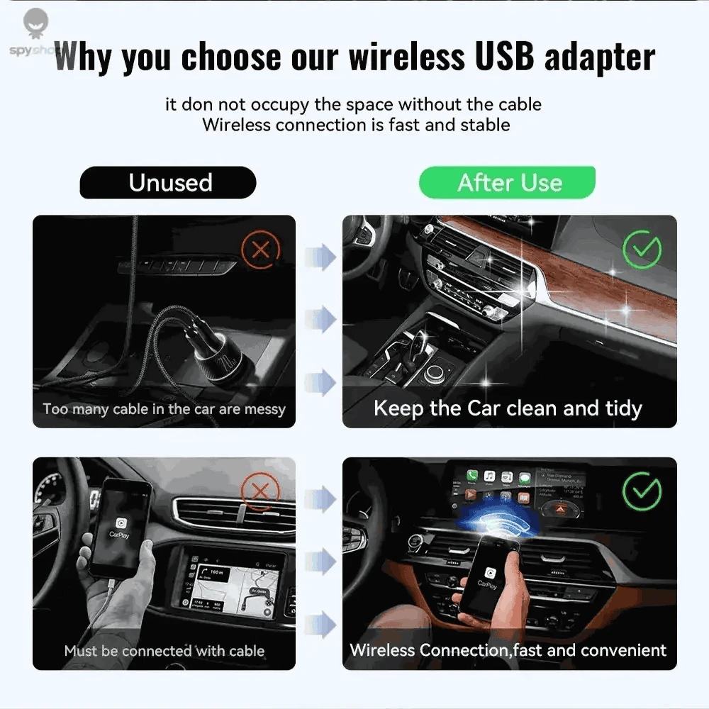 Wireless CarPlay & Android Auto Adapter for Nissan-2in1-A