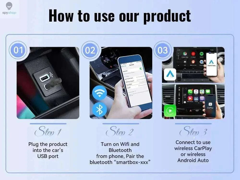 Wireless CarPlay & Android Auto Adapter for Nissan-2in1-A